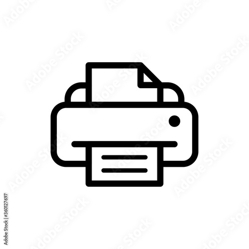 printer icon logo illustration design