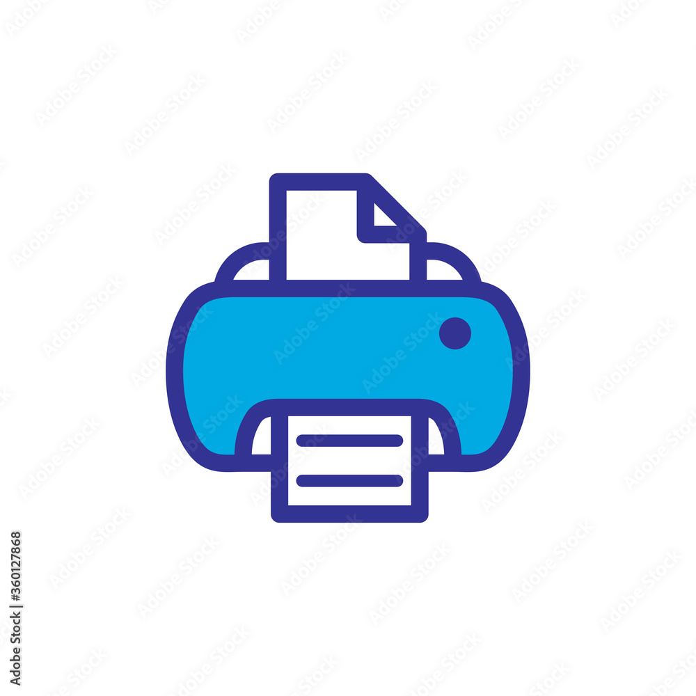 printer icon logo illustration design