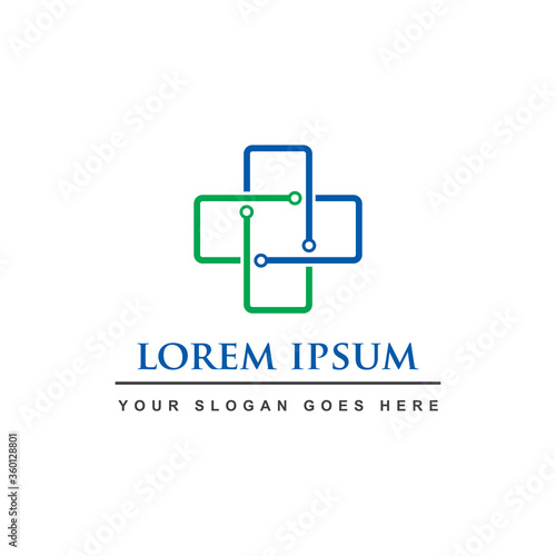 MEDICAL TECH LOGO , DIGITAL MEDICAL LOGO