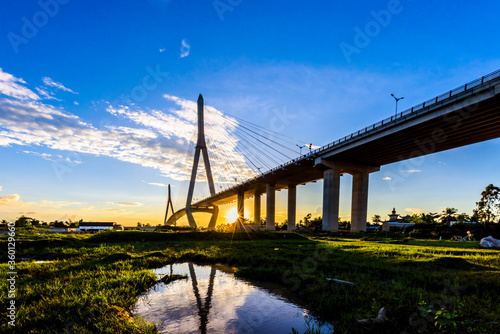 Can Tho bridge over the river photo