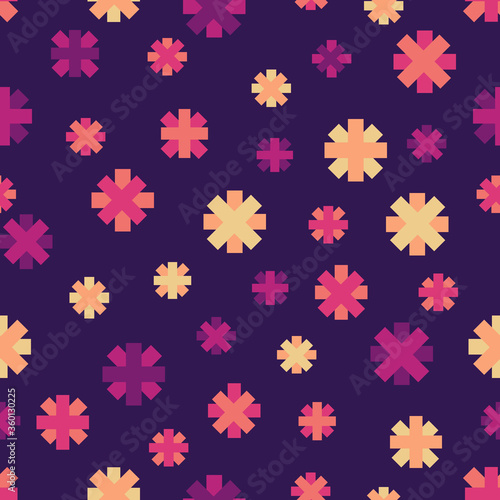 Seamless repeating pattern of abstract flowers