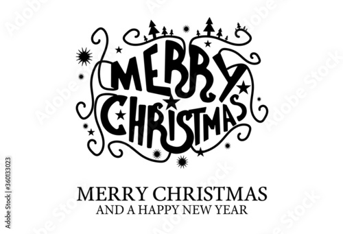 Merry Christmas Greeting Card vector