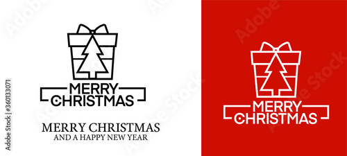 Merry Christmas Greeting Card vector © The Mumus