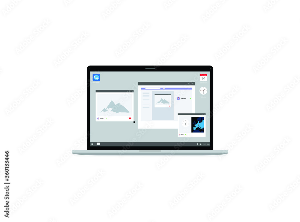 Video card, graphic card vector icons Video card, graphic card vector icons