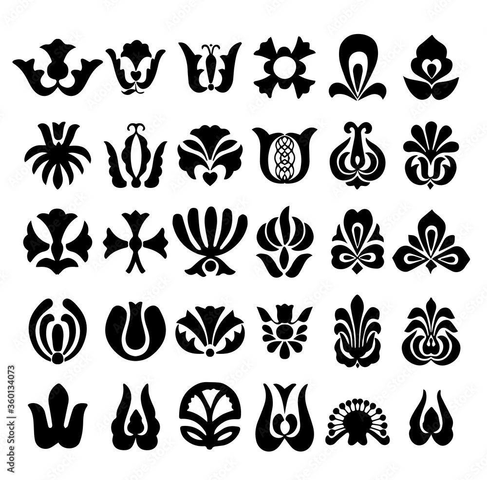 Fire, flame icon set vector