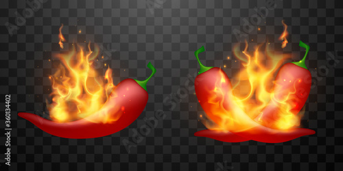 Set chili peppers on fire