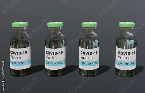 coronavirus vaccine covid-19 3d render