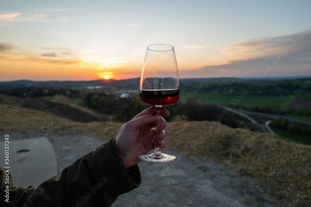 Wein Sonnenuntergang