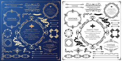 植物モチーフのフレームセット	