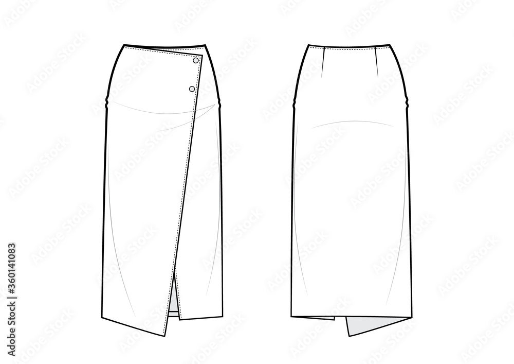 Pencil skirt drawing best sale