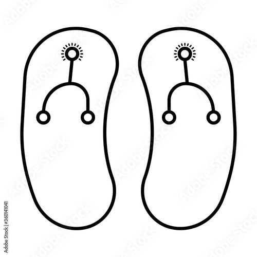 flip flops icon, sandal vector icon