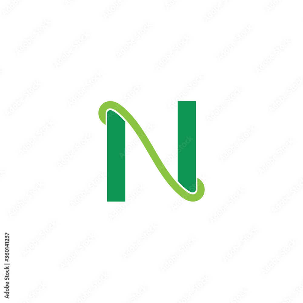 initial letter N logo, line art style design template initial letter N logo, line art style design template