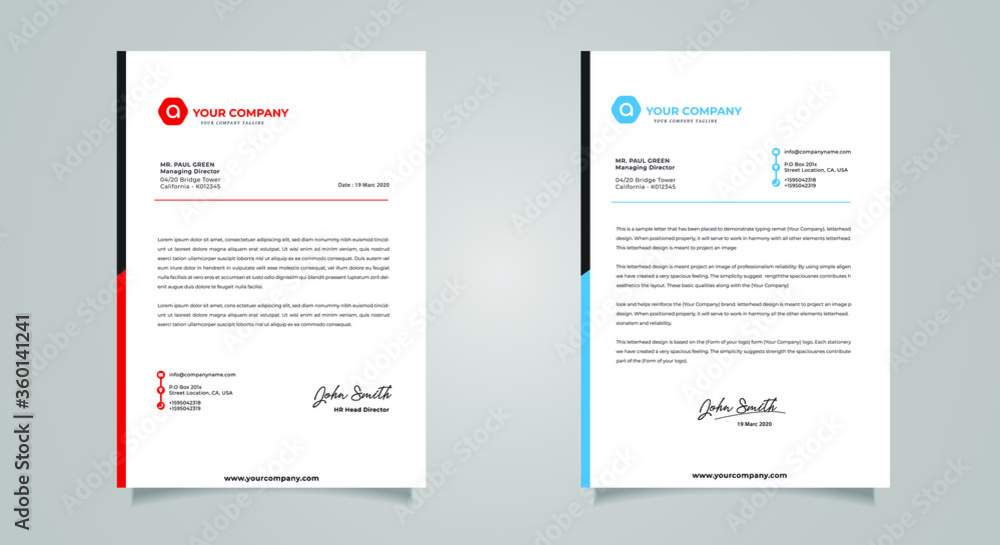 Abstract Letterhead Design Modern Business Letterhead Design Template Abstract Letterhead Design Modern Business Letterhead Design Template