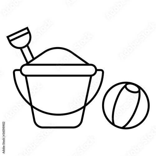  sand bucket icon vector illustration