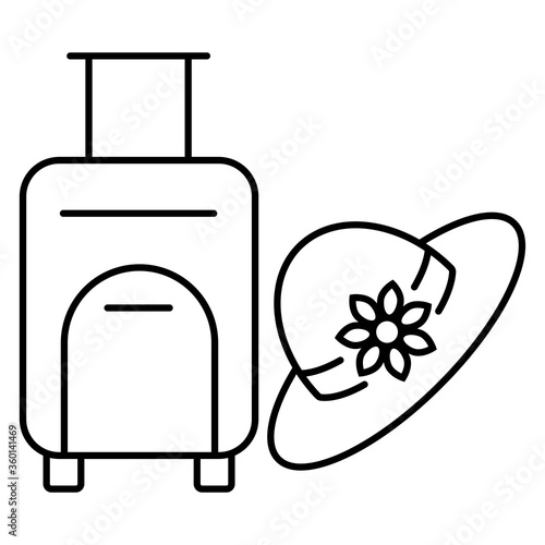 Vector travel suitcase icon illustration