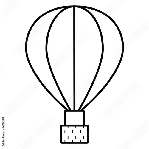 Wallpaper Mural Air hot balloon flat line icon Torontodigital.ca