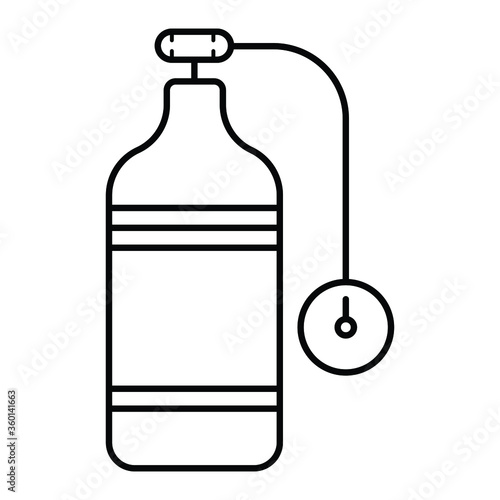 gas cylinder icon with shadow