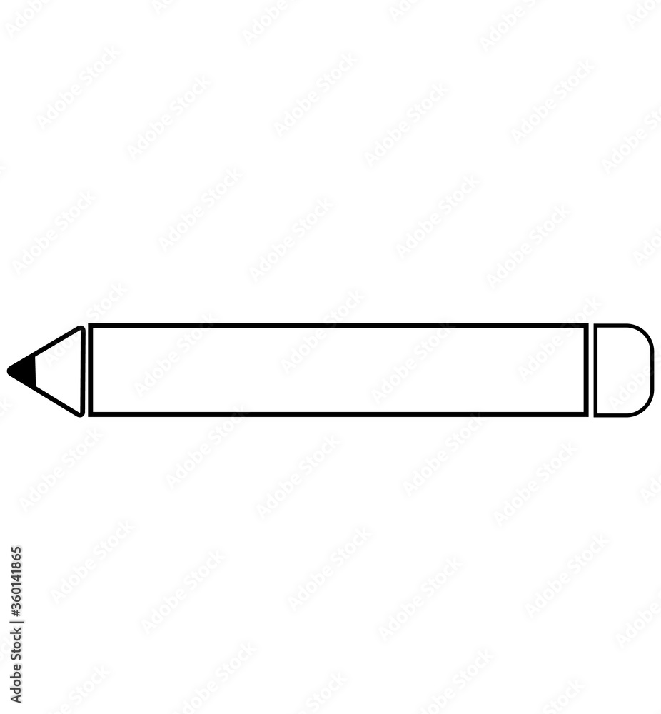 pencil outline icon on white background. pencil sign. pencil outline icon on white background. pencil sign.
