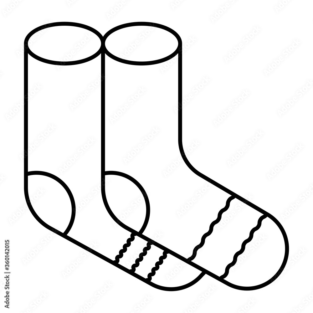 socks icon vector from clothes illustration socks icon vector from clothes illustration