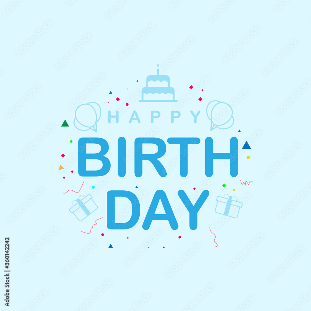 Beautiful Happy Birthday greeting card .