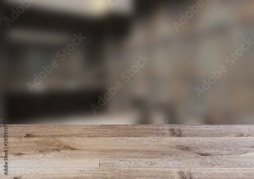 Background with empty wooden table. Flooring