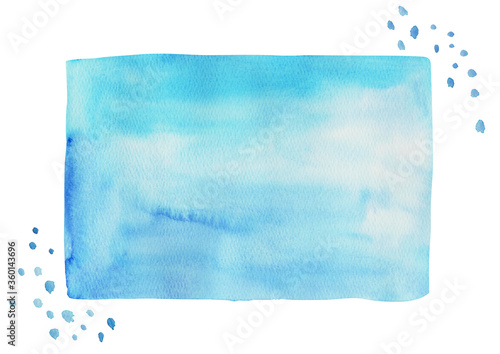 Blue color abstract watercolor background.