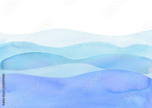 Blue color abstract watercolor background.