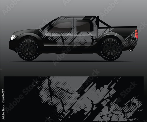 Truck decal graphic wrap vector, abstract background