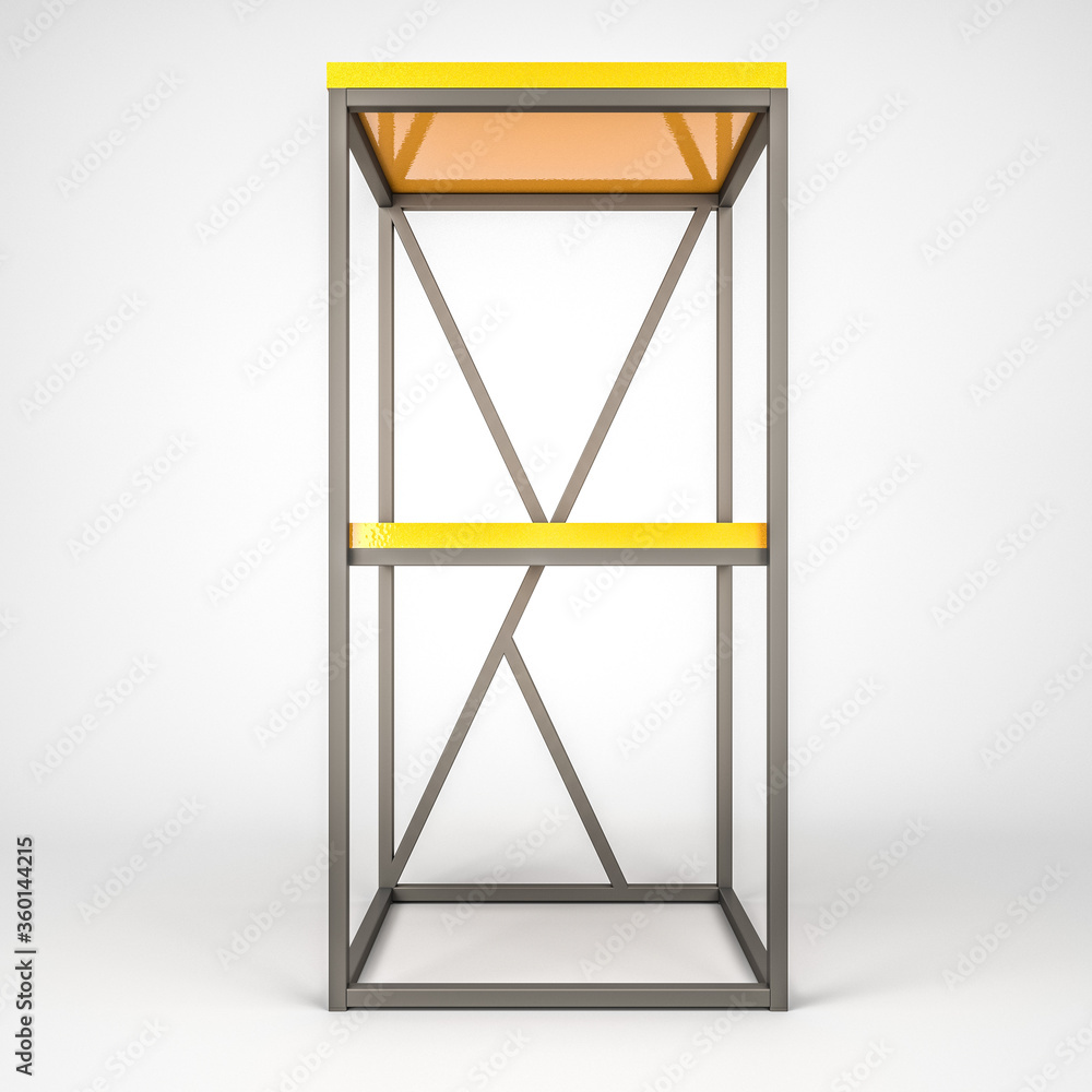 3d illustration of a modern loft-style rack 3d illustration of a modern loft-style rack