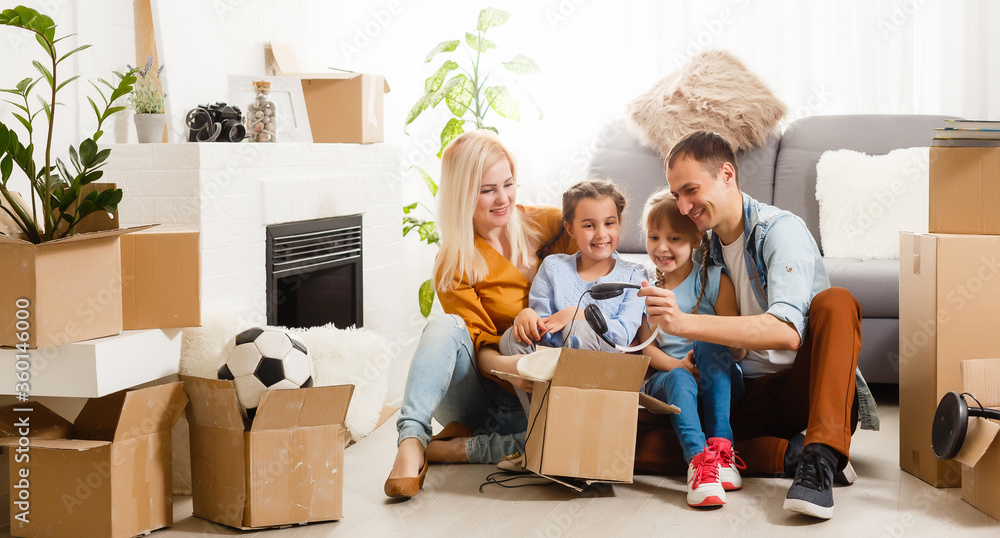 family moving into their new home family moving into their new home