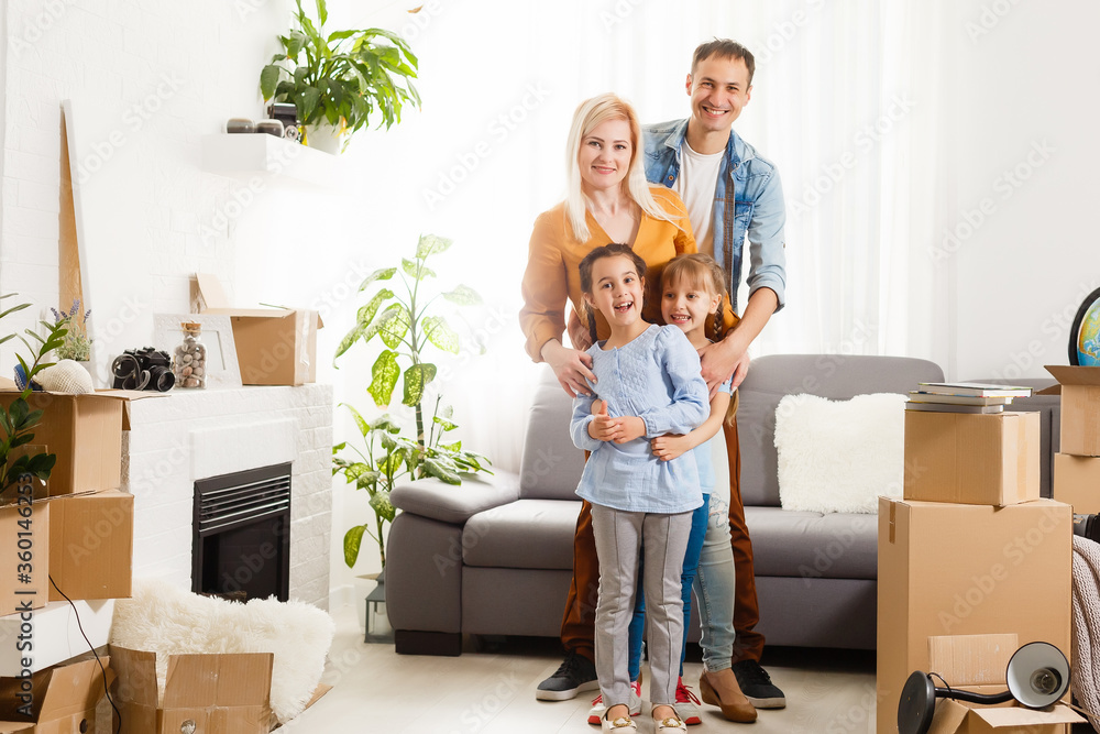 family moving into their new home family moving into their new home