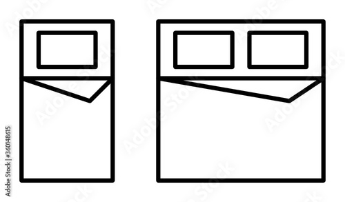 Einzelbett und Doppelbett