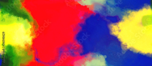 abstract watercolor background with watercolor paint with crimson  dark slate blue and pastel orange colors and space for text or image