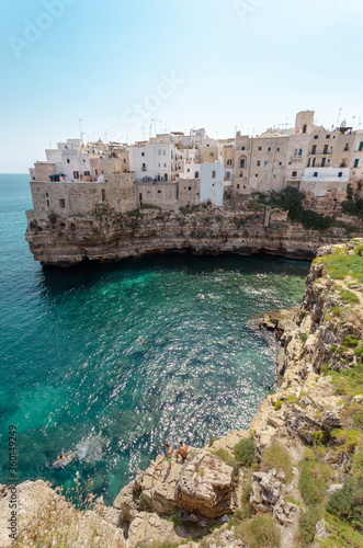 view of the old town of polignano a mare