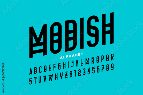Modern style font, alphabet...