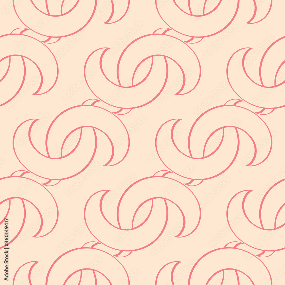 Seamless pattern. Red and beige abstract print