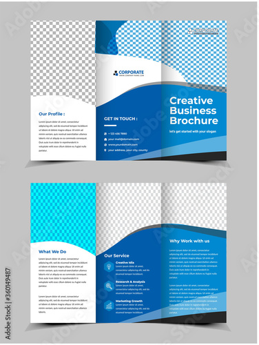 Business corporate tri fold brochure design template