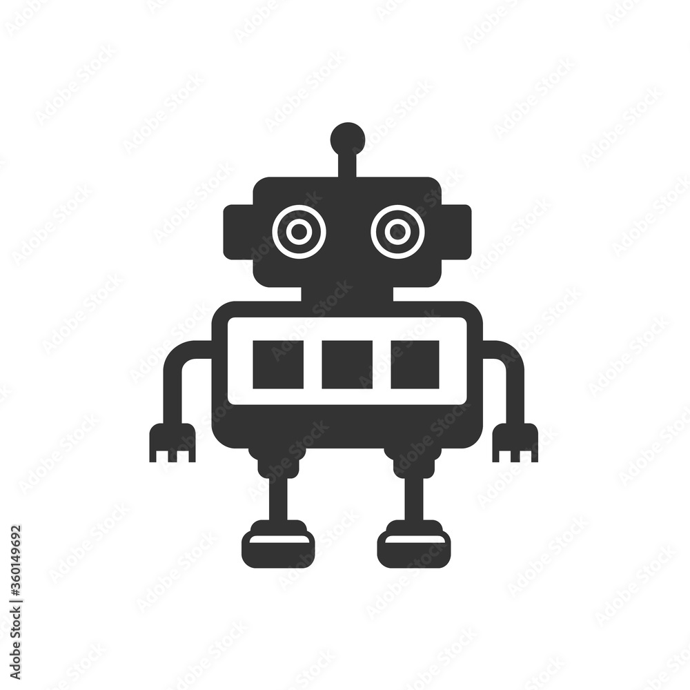 Fototapeta premium Robot toy icon. Vector