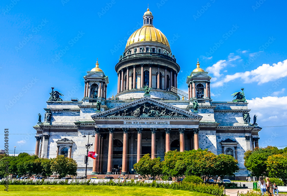Saint Isaac's Cathedral or Isaakievskiy Sobor in St.Petersburg, Russia.