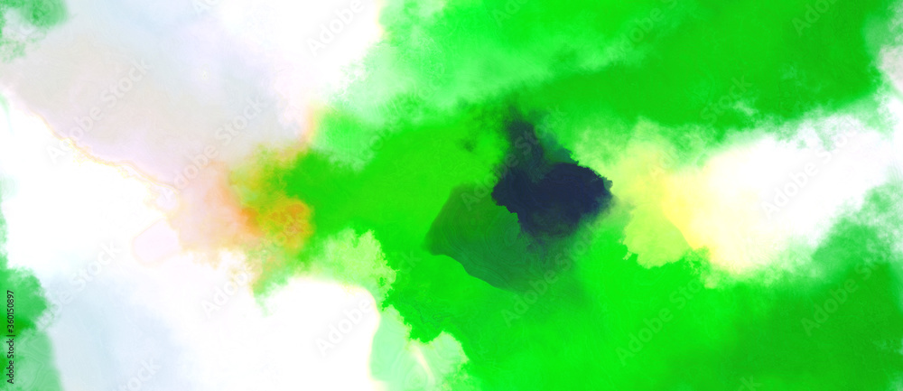 abstract watercolor background with watercolor paint with lime green, beige and light green colors. can be used as web banner or background