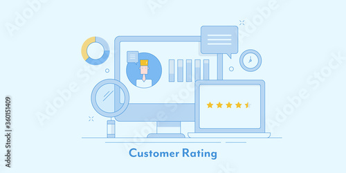 Customer data analysis, client profile analysis, buyer persona research, target audience analysis, know your customer concept. Web banner template, user profile management and marketing.