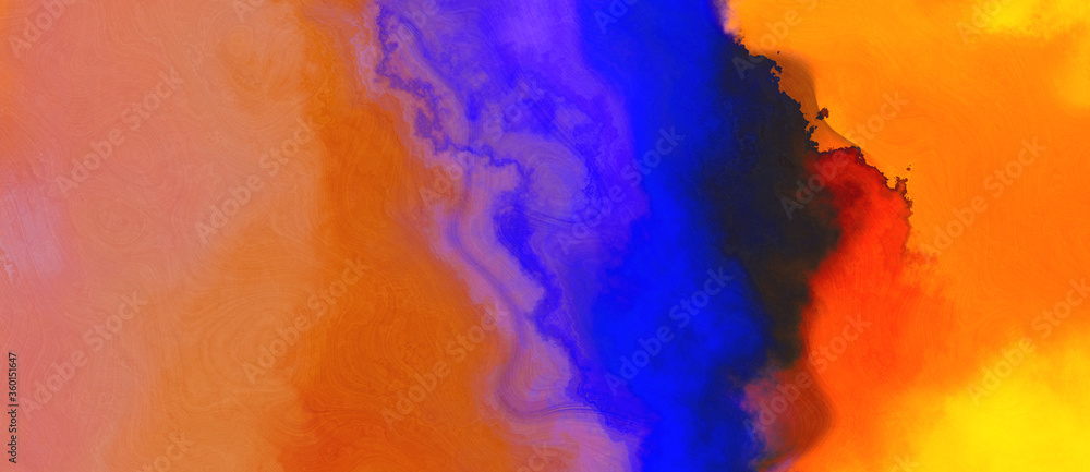abstract watercolor background with watercolor paint with bronze, medium blue and moderate violet colors and space for text or image