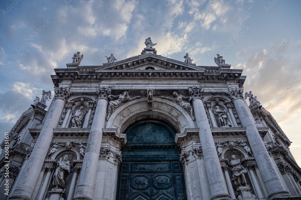 Beautiful church facade in Venice