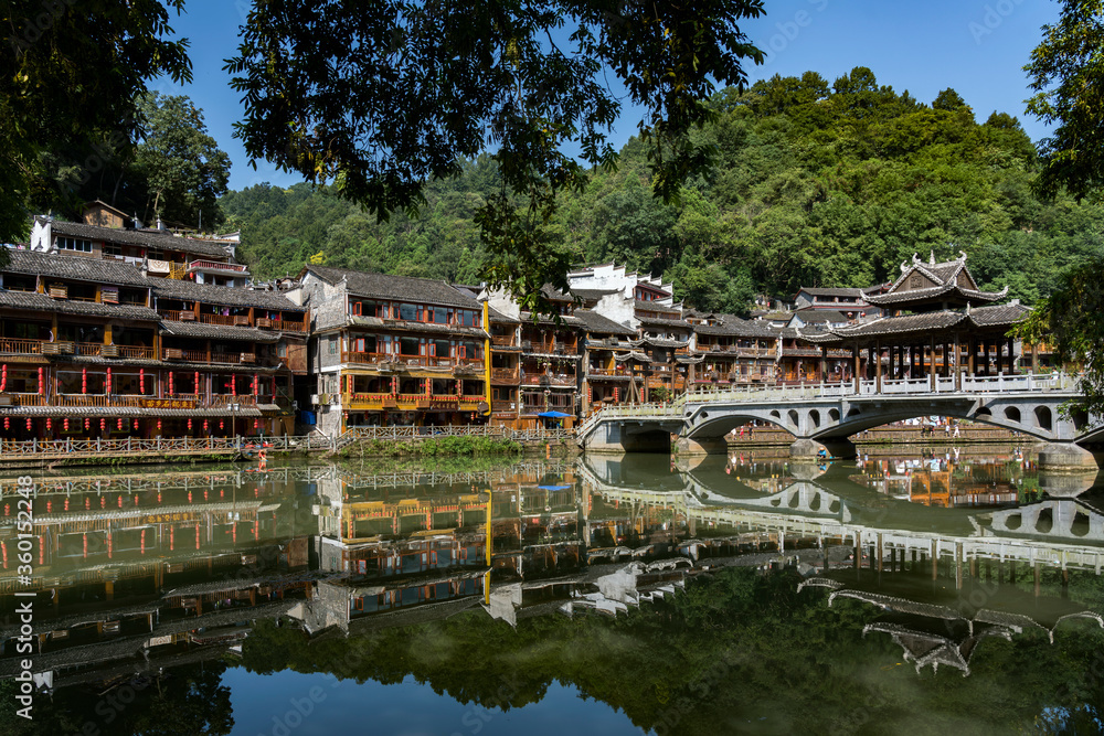 ancient, antique, architecture, asia, attraction, beautiful, beautiful destinations, bridge, building, china, chinese, city, county, culture, destination, famous, feng huang, fenghuang, heritage, hist