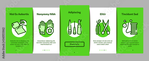 Leatherworking Job Onboarding Mobile App Page Screen Vector. Leatherworking Material And Equipment, Instrument For Cut Leather And Worker, Ball And Belt Color Illustrations