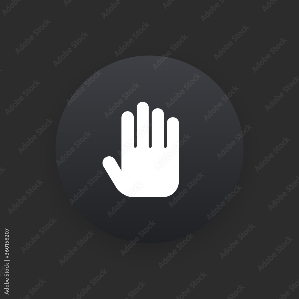 Hand - Matte Black Web Button Hand - Matte Black Web Button