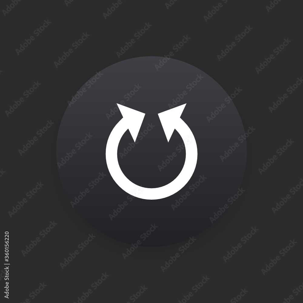 Double Head Arrow - Matte Black Web Button Double Head Arrow - Matte Black Web Button