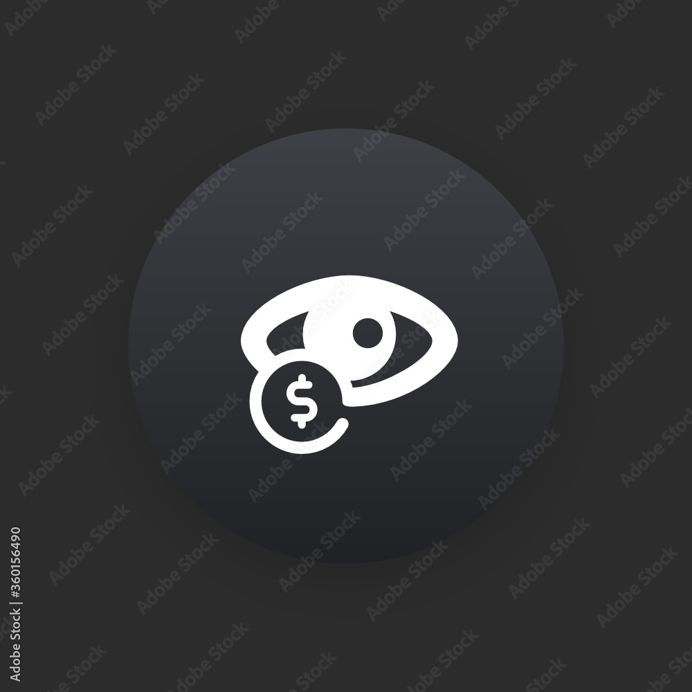 Naklejka premium Cost Per Impression - Matte Black Web Button