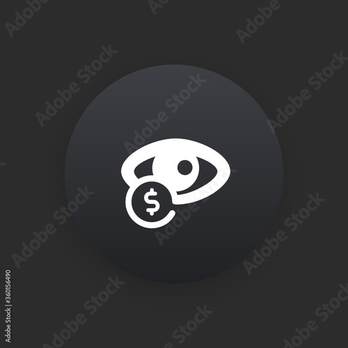 Cost Per Impression -  Matte Black Web Button