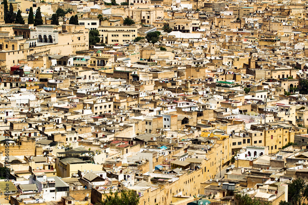 Areal view of fes, Morocco